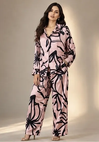 Blush Noir Botanical Co-Ord Set