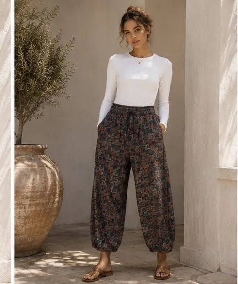 Autumn Mosaic Printed Joggers